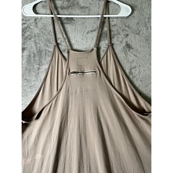 Free People FP Movement Mocha Brown Harem Jumpsuit Romper Drop Crotch Size L - Image 4