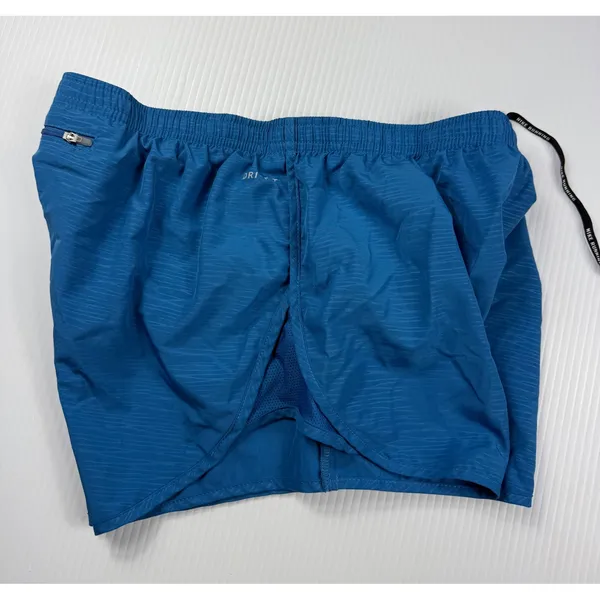 Nike Running Shorts Dri-FIT Back Zip Pocket‎ Lightweight Blue Size M - Image 4