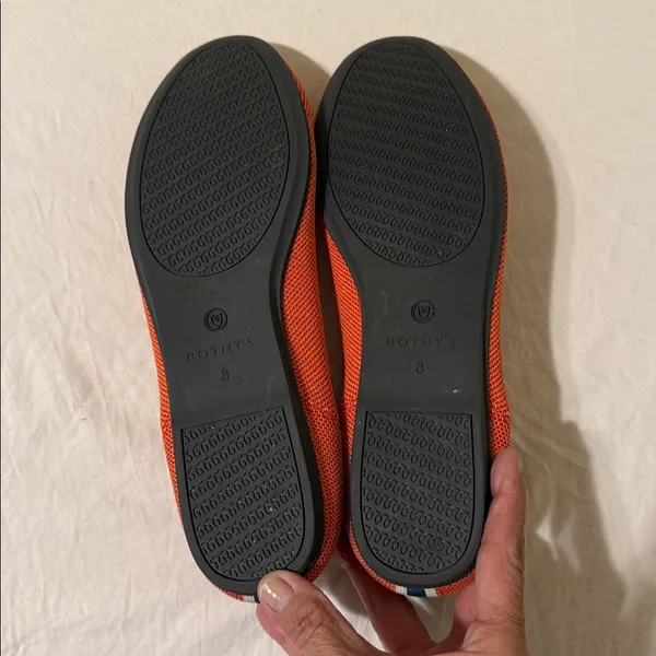 Rothy's Retired Rare Persimmon The Point Flats Orange Shoe Women's Size 8 - Image 5