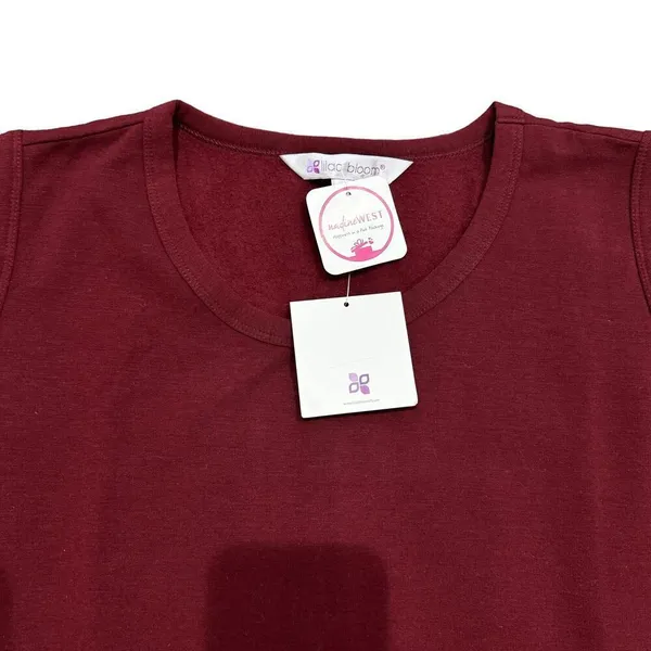 Lilac Bloom Tank Top Sweater Dress in Burgundy, Size 2XL​​​​ - Image 2