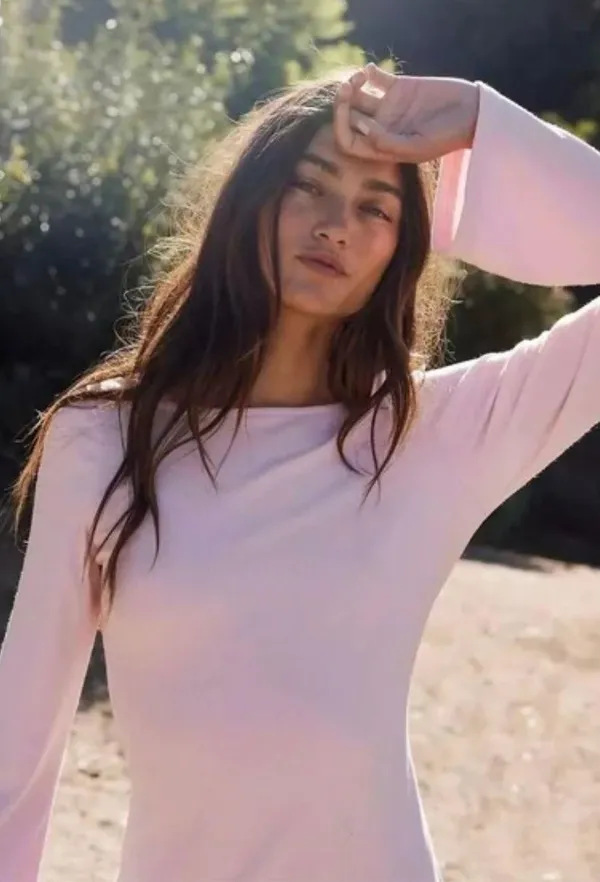 Free People Rosalia Long-sleeve Low- Back Mini Dress - Image 3