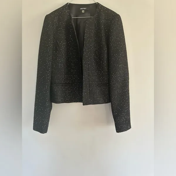 Nine West Women's Sequin Tweed Blazer - Image 2