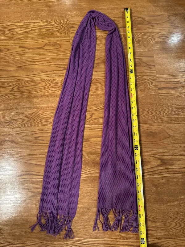 Purple fringe scarf - Image 2
