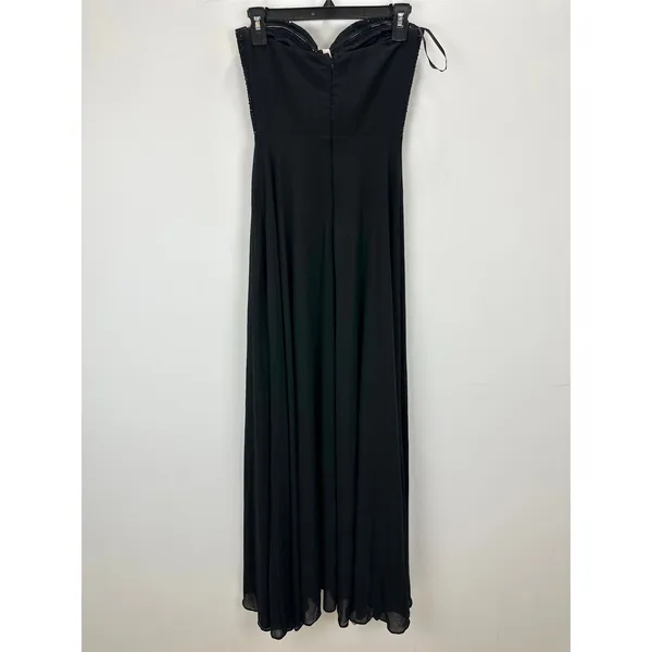 Lulus Remember This Moment Black Rhinestone Strapless Maxi Dress Formal XS NWT - Image 10