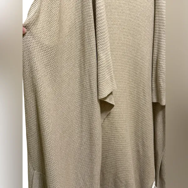 Banana Republic Waterfall Knit Vest Sweater Tan Womens Sz‎ L - Image 6