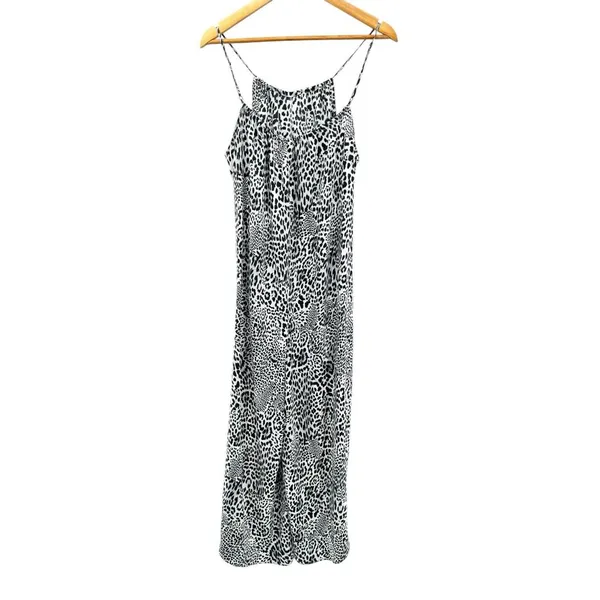 Anthropologie Breezy Wide-Leg Jumpsuit in Black Motif Animal Print‎ Large - Image 6