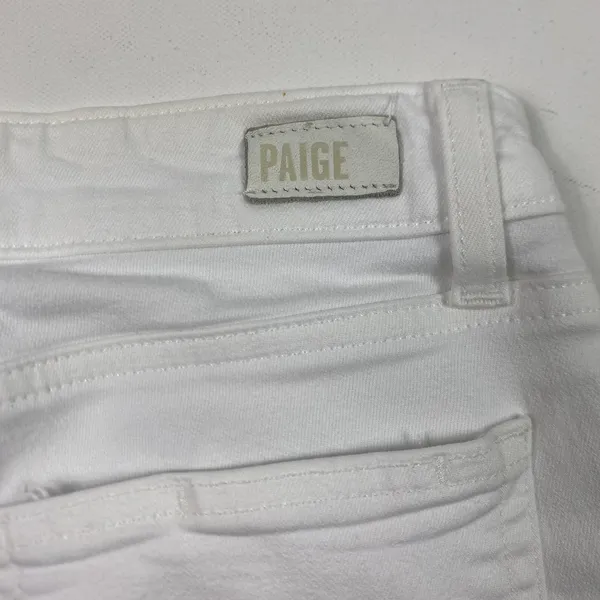 Paige Jeans‎ Womens 24 White Verdugo Crop Skinny Raw Hem Stretch Mid Rise Denim - Image 3