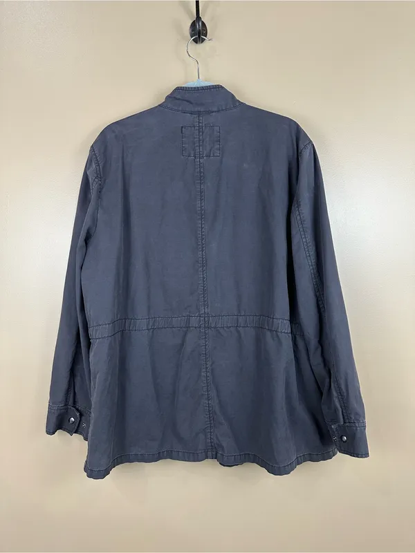 GAP Womens Blue Gray Beaded Sequin Embellished Utility Field Jacket XL - Image 7
