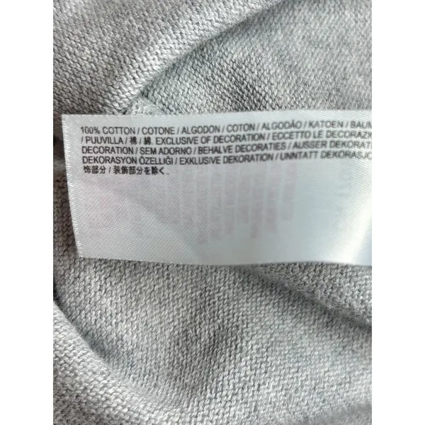 Disney Store Minnie Mouse Sweater M Gray Striped Sleeve Top - Image 5