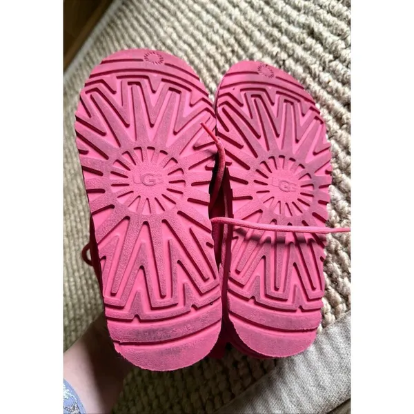 UGG Pink Neumel Boots Women’s Size 7 Shearling Lined Suede - Image 10