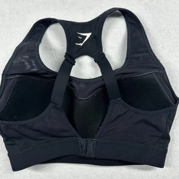 Gymshark Black High Support Racerback Sports Bra Adjustable Straps Women’s Small - Image 2