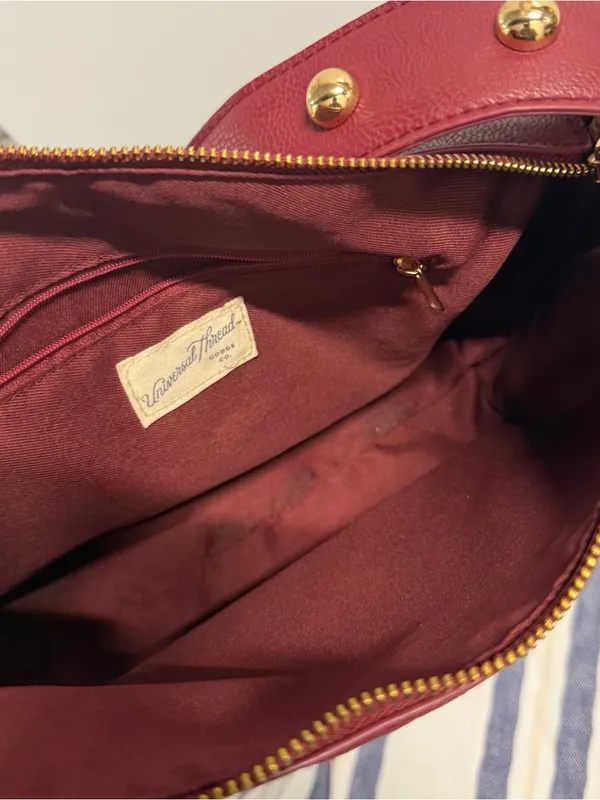 Universal Thread Burgundy Shoulder Bag with Gold Studs - Image 9