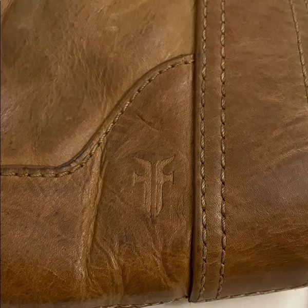Frye Cognac Brown Melissa Crossbody Leather Shoulder Bag Purse Boho Western - Image 16