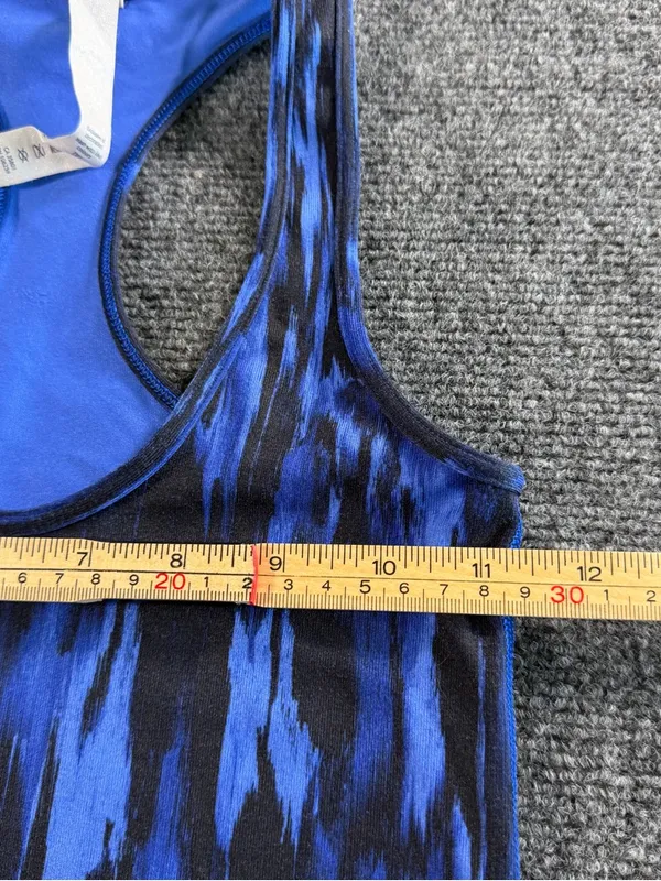 Lululemon Racer Back Tank Top Size 2 Blue Black Color Athletic Great Condition - Image 6