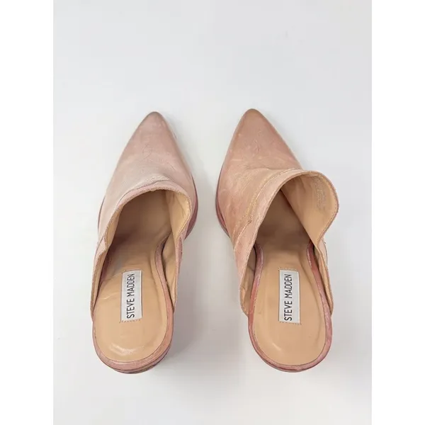 Steve Madden Cando C Heels Brown Leather Western Mules Pointed Sandals US 9 M - Image 9