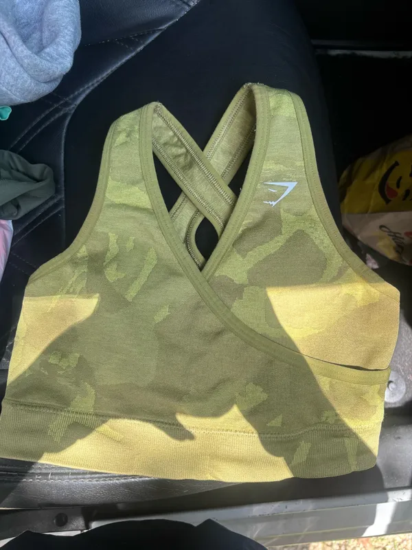 Gymshark Sports Bra Camo Green - Image 8