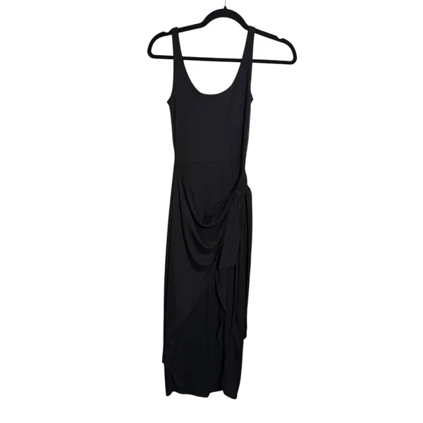 LBLC The Label Revolve Eva Dress Black Faux Wrap Midi Dress XS NEW with Tags - Image 8