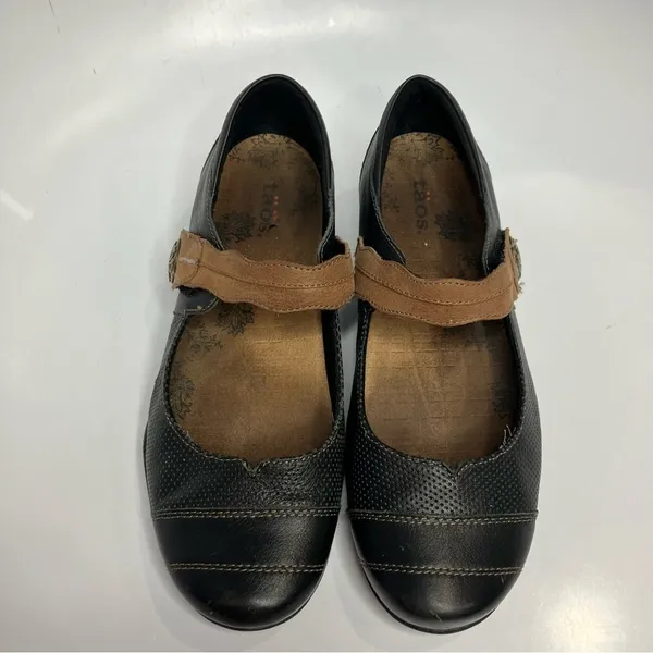 Taos Bravo Mary Jane Shoes black leather‎ size 8 - Image 2