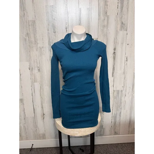 JJ Authentic Blue Knit Sweater Dress - Image 2