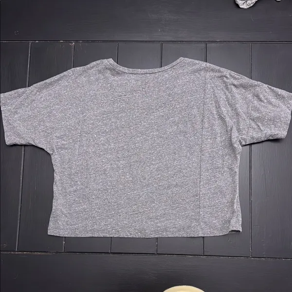 The Beatles Gray and Red Crop Top with Heart Graphic - Image 3