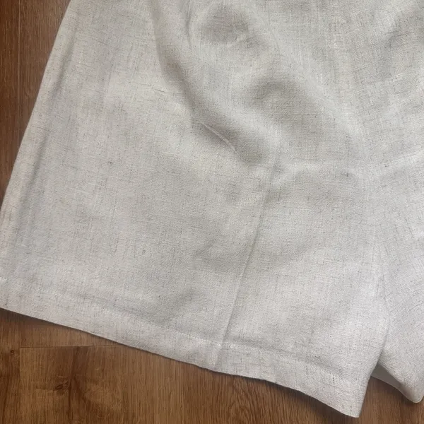 Peppermayo Women's Linen Blend Pleated Shorts Size 10‎ - Image 9