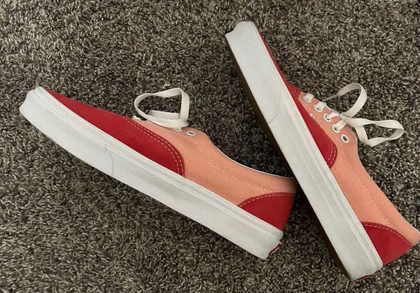 Vans Never Worn Coral and Pink Canvas and Suede Fabric Low Top Women’s Shoes - Image 7