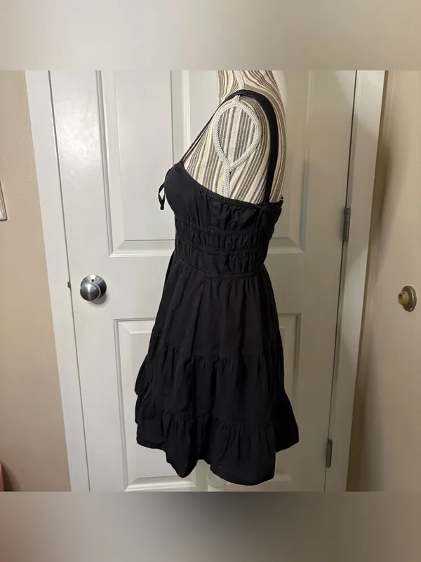 sunday best Aritzia martine poplin dress black dark coquette quiet luxury sm - Image 8