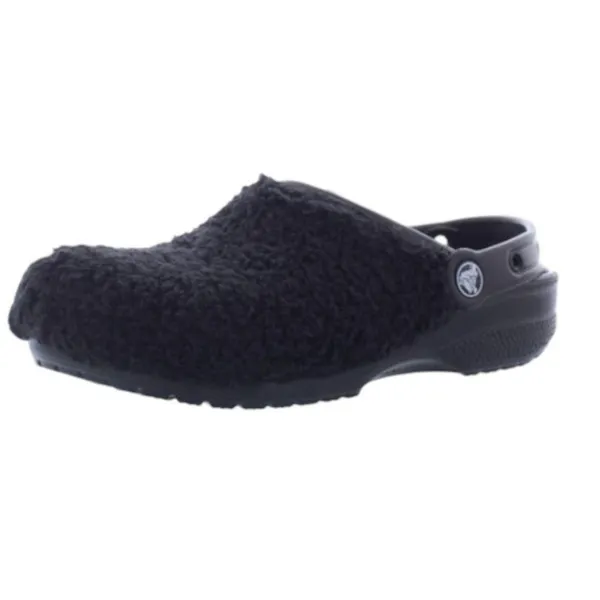 Crocs Clog Shoes Unisex Black Classic Fuzz Mania Cozy Warm Size M5/W7‎ - Image 4