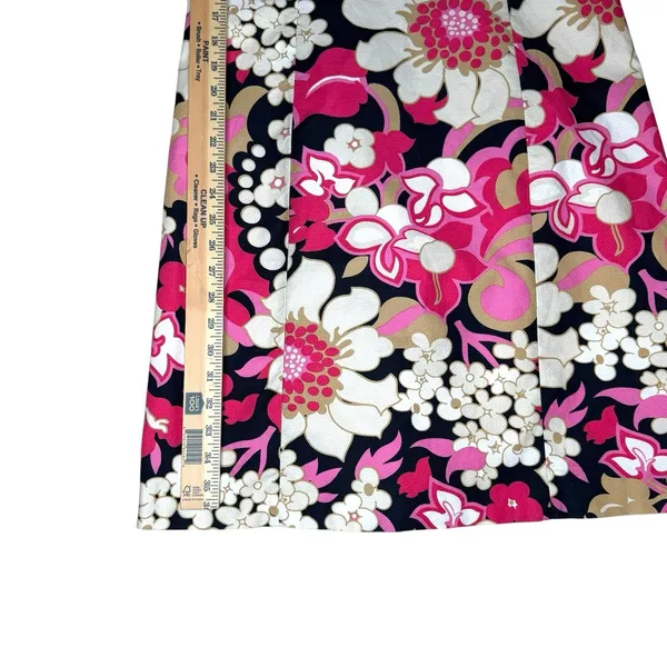 J.Crew 14 Floral Print Sleeveless Retro‎ Cotton Pique Babydoll Dress Sundress - Image 11