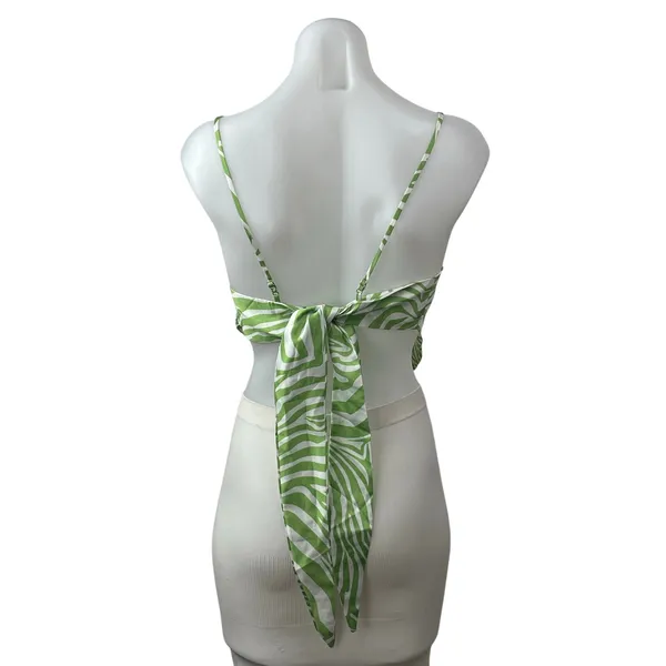 Princess Polly Miss Lexi Green Zebra Sleeveless Square Neck Bandana Tank Top 8 - Image 3