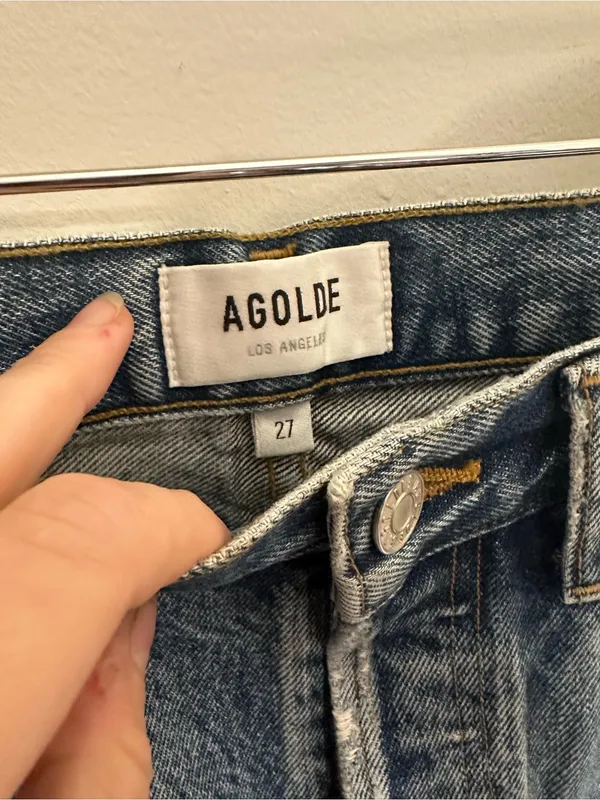 NWOT Agolde Parker long denim shorts 27 - Image 3