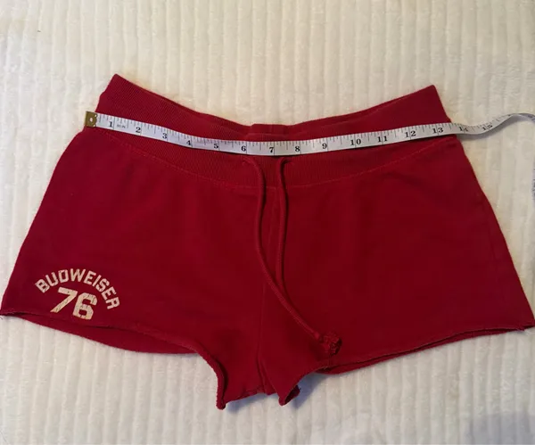 Budweiser 76 Red Sweatshirt Lounge Shorts Drawstring Size S Sma - Image 3
