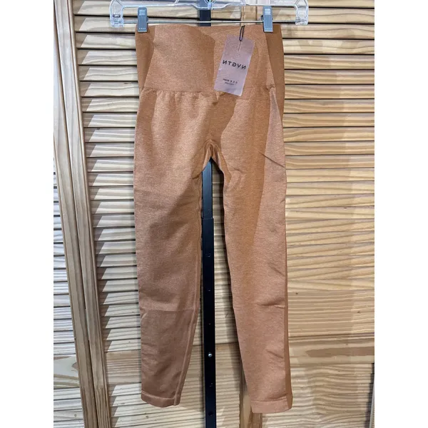 NVGTN Seamless High Waisted Leggings Womens Extra Small Brown Workout Pants New - Image 4