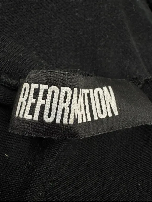 Reformation Black Stretch Baby Tee Shirt Women’s Small - Image 2