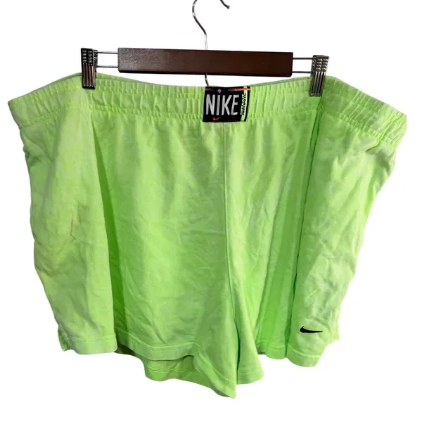 Nike Shorts Just Do It Sportswear Women's 2X Lime Green Plus Athletic Sportswear - Image 2