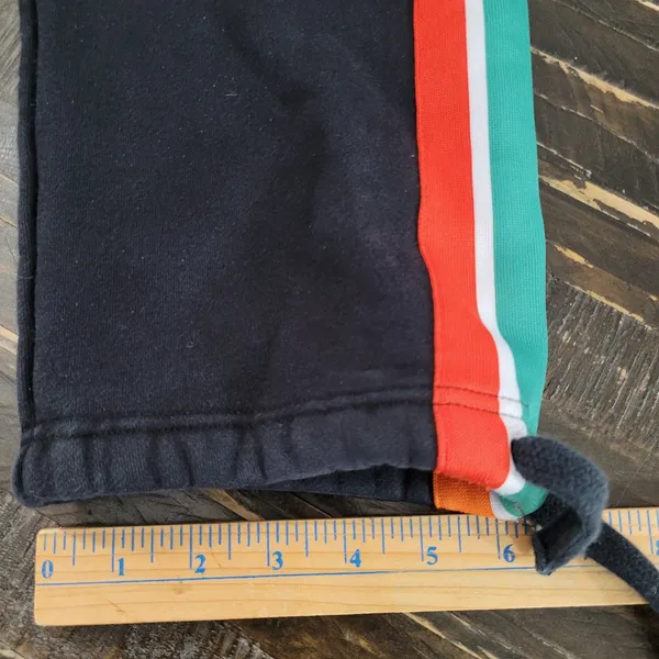 7-Eleven Women’s XS Jogger Sweatpants Black Side Accent Stripe Lounge Pants - Image 6