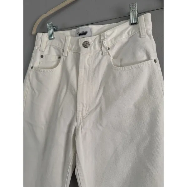 NWT Alexa Chung X Madewell Slim Boyfriend Jeans Tile White Women’s Size 23 - Image 7
