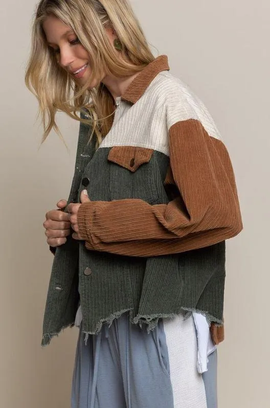 Not Your Boyfriend's Color Block Corduroy Jacket - Image 3