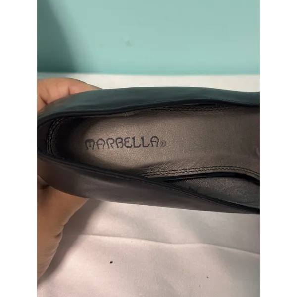 Marbella‎ Flex Black Pumps Heel Sz 9.5 M S-655 - Image 5