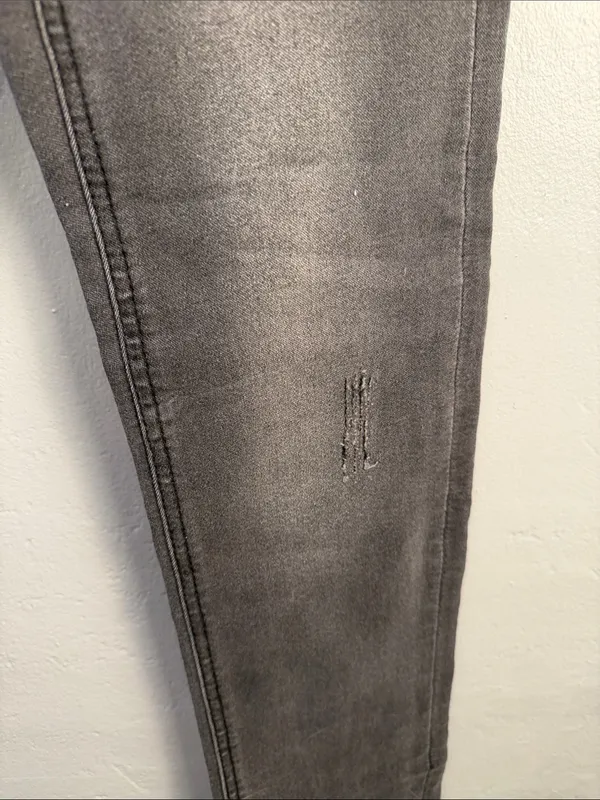 Versace V 1969 Skinny Raw Hem Jeans Women's Mid Rise Med Wash Distressed 25 - Image 7