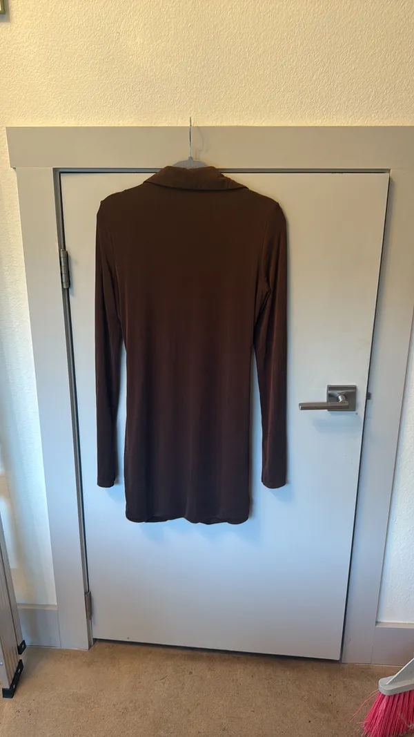 Meshki Alexandra Chocolate Ruched Dress - Image 3