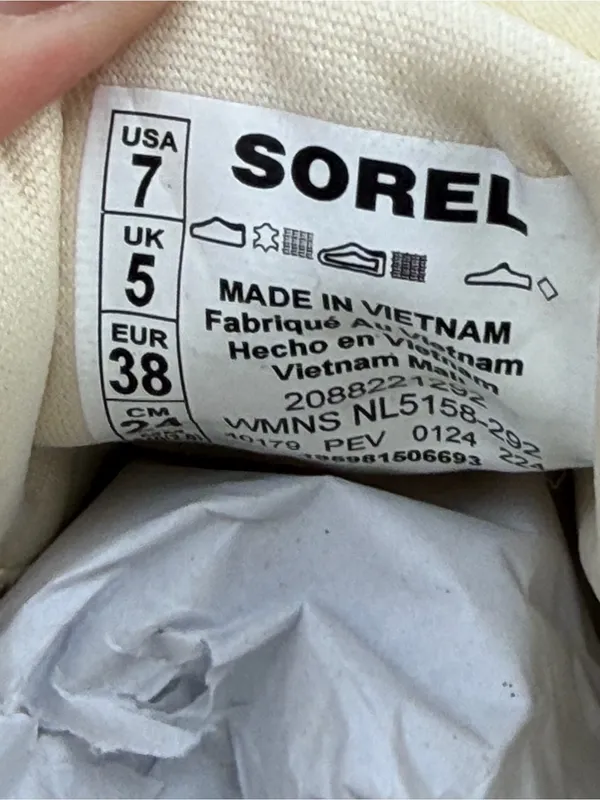 Sorel Women's Out N About IV Low Women's Waterproof Sneaker US7 Honey White $100 - Image 5