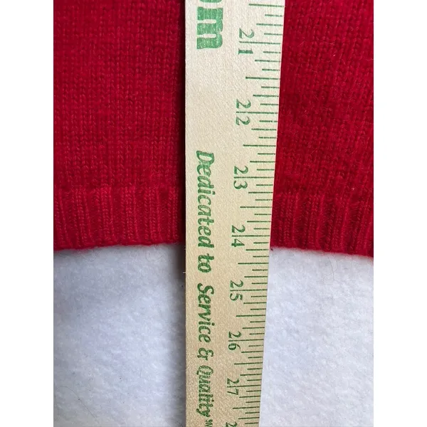 Vintage B Moss Stanley Blacker Angora Sweater Red Turtleneck Japan Womens L Cozy - Image 3