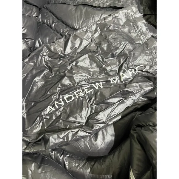 Andrew Marc Long Down Puffer Coat Black XL 650 Fill Packable Hooded Winter - Image 12