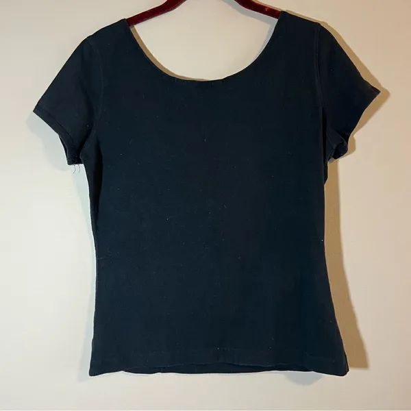 ✨ Harley Davidson Women’s Black Scoop Neck Embroidered Top Medium‎ - Image 5
