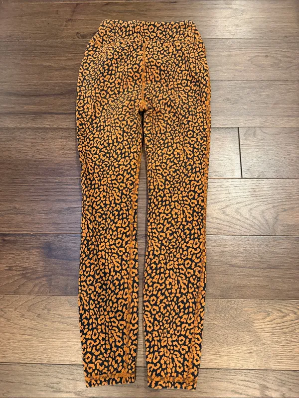 J.Crew Weekend Leopard Print Leggings Orange Black Size XS - C61-112 - Image 6