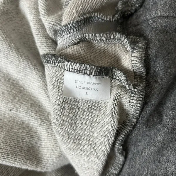 Vuori Hoodie Heather Grey Cotton Blend Relaxed Fit Size Small VW281 - Image 6