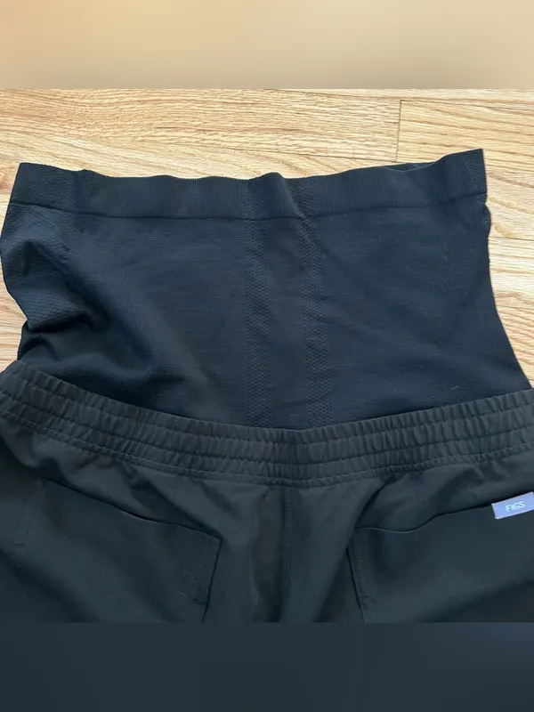 FIGS Zamora Maternity Jogger Scrub Pants Black Petite XXL - Image 15
