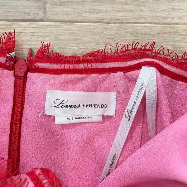 Lovers and Friends// Keva Gown in Red & Pink - Image 7