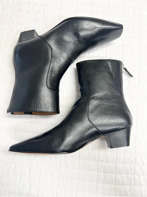 Madewell The Lexie Ankle Boot in True Black Leather Size 8.5 - Image 9